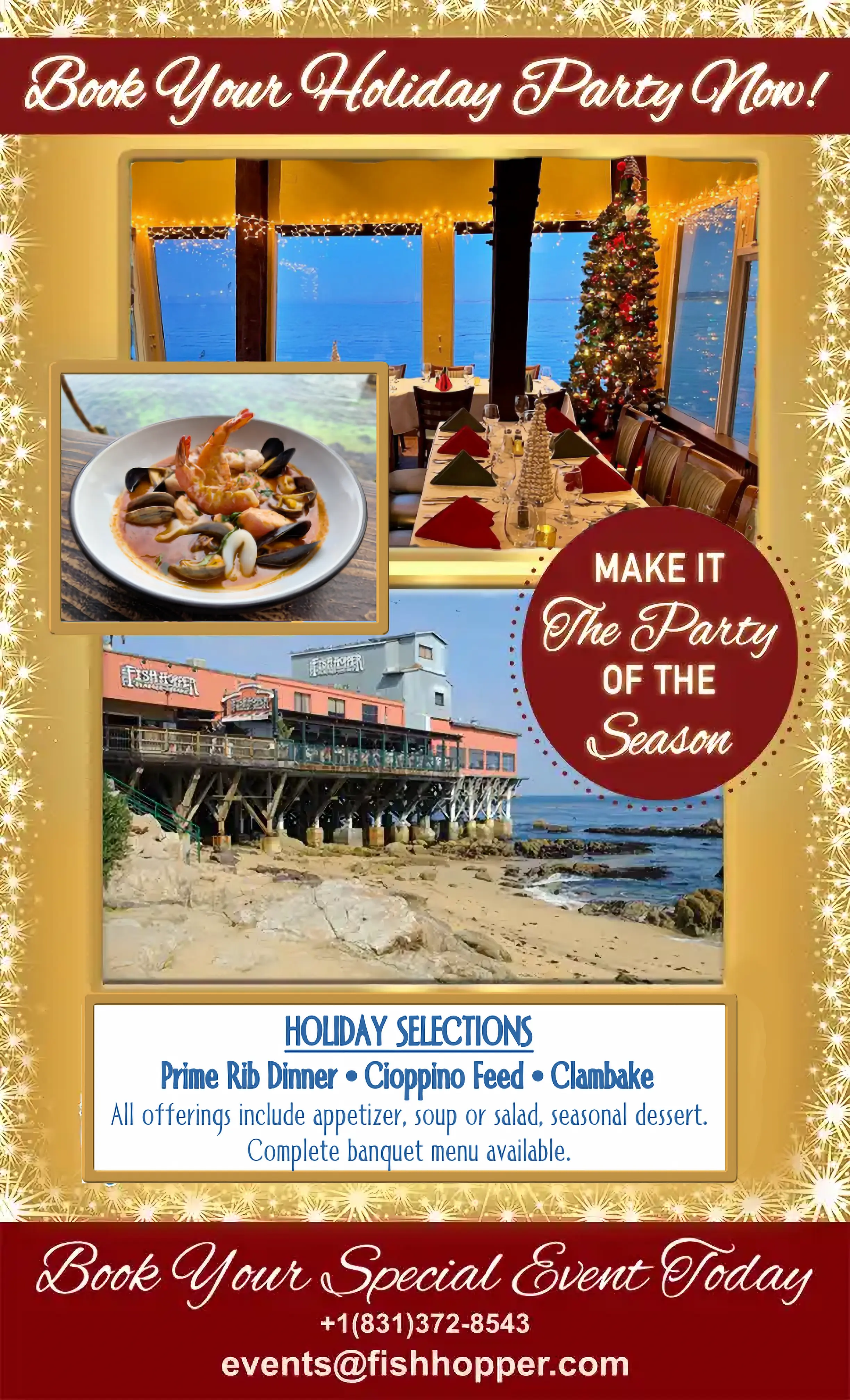 Monterey Banquets & Parties Seafood - The Fish Hopper